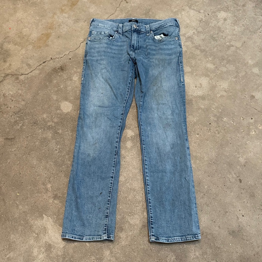 True Religion Ricky‎ Jeans Mens 34 x 31" Blue Relaxed Straight Leg Denim Baggy
